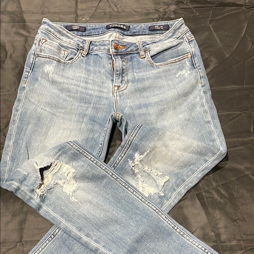 Vigoss Light Blue Distressed Women's Jeans